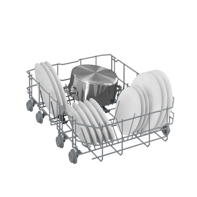 Beko DVS04020S Silver Slimline Dishwasher