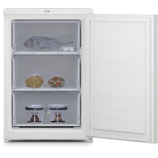 Beko UFS4584W H840 W540 D590 L95 3 Compartments, Under Counter, E Energy Rated Freezer (4 Star) 