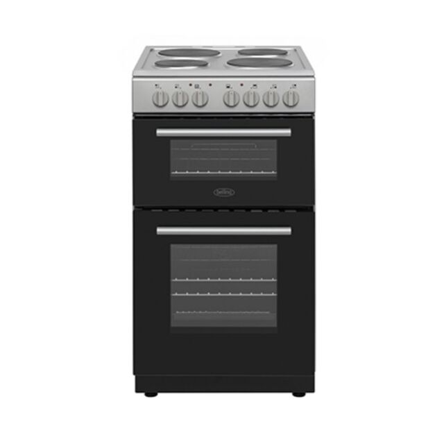 Belling BFSE51DO SIL Silver 50Cm Solid Plate D/Oven Main Oven Fan Cat/Liners