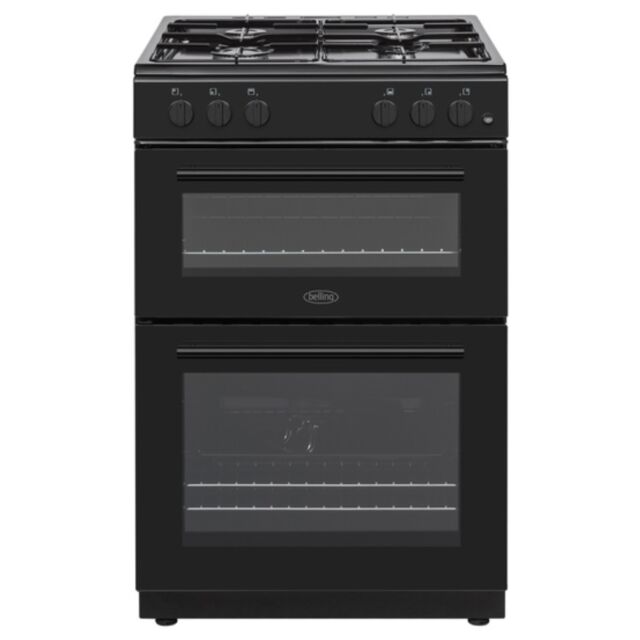 Belling BFSG61TCBLK/LPG Black 60cm twin cavity lpg gas