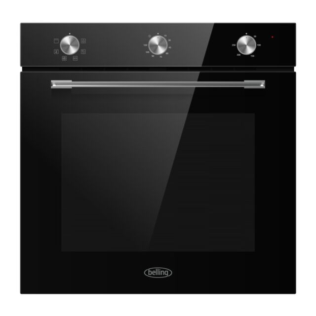 Belling BI65FBLK Black S Fan Oven 5 func, 72 Litre, Catalytic Liners, MM. 