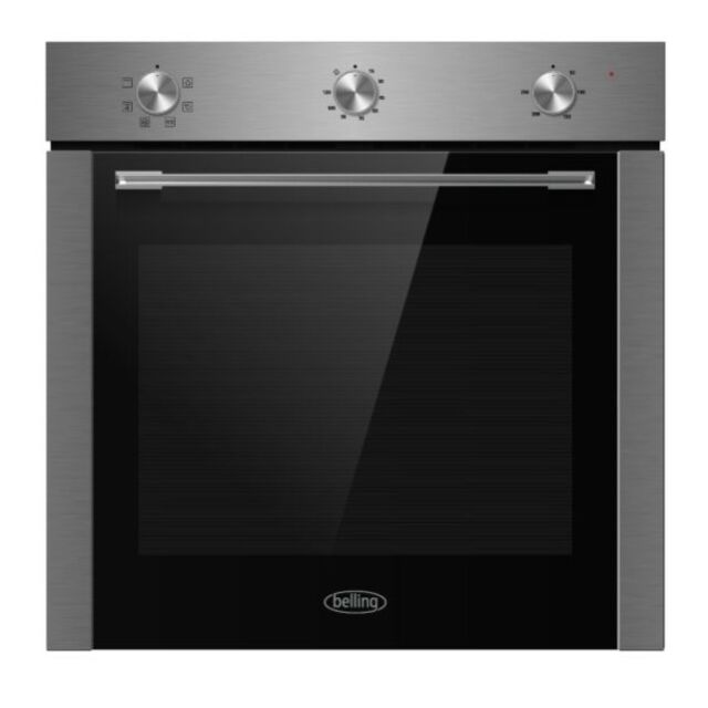 Belling BI65FSTA S/Steel Fan Oven 5 Func, 72 Litre, Catalytic Liners, Mm. 