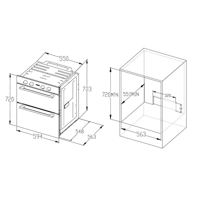 Belling BI704FP STA Double Under Oven Catalytic Liners S/Steel