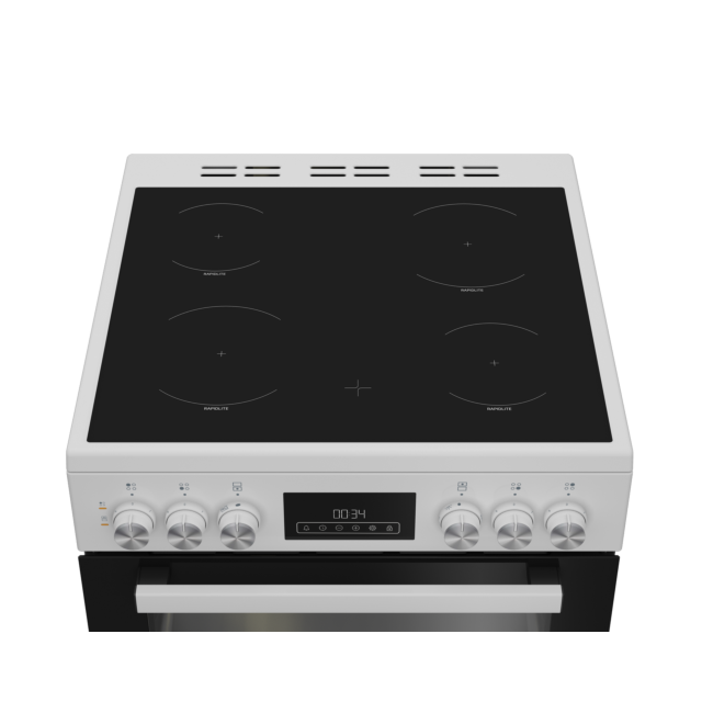 Blomberg HKRN651W White 60cm Double Oven Electric Cooker with Vitroceramic Hob - White