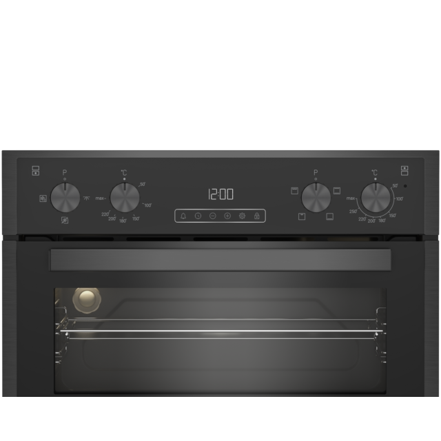 Blomberg RODN9202DX 59.4cm Built In Electric Double Oven - Dark Steel