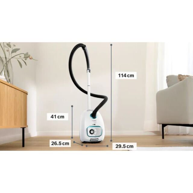 Bosch BGB41HYGGB ProHygienic Bagged Vacuum Cleaner - White