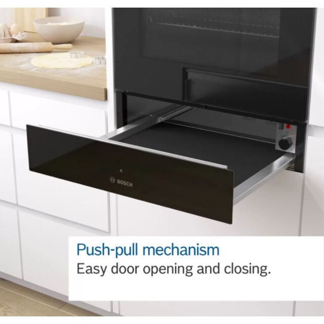 Bosch BIC510NS0B B/Steel Built-In Warming Drawer (14H) 