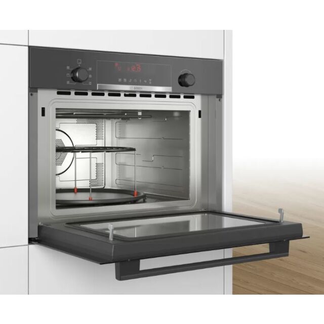 Bosch CMA583MB0B Black Built-In Microwave With Hot Air Function