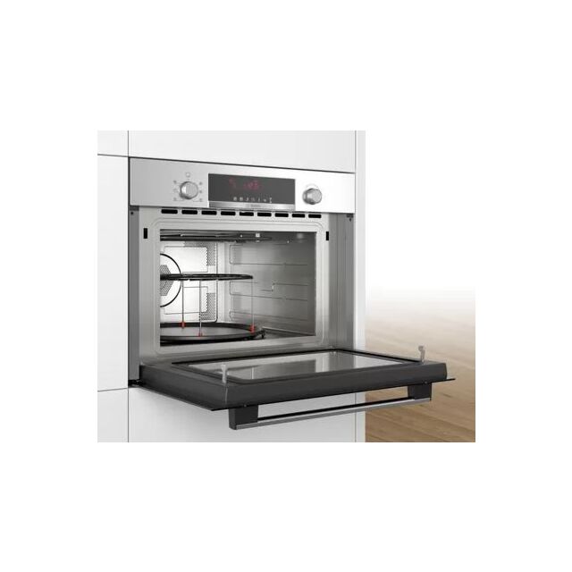 Bosch CMA583MS0B B/Steel Built-In Microwave With Hot Air Function
