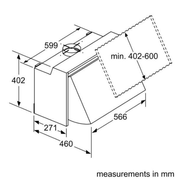 Bosch DEM66AC00B Metallic Silver Integrated Hood 