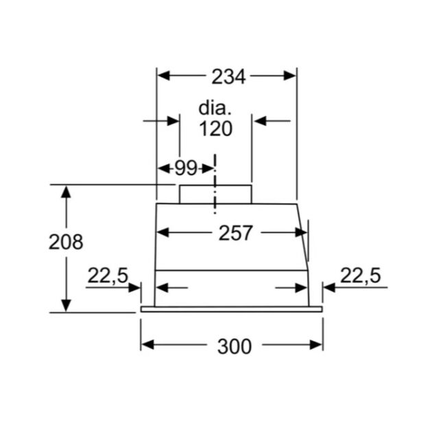 Bosch DLN53AA70B Metallic silver 53cm, 3 speed, LED lights, Quick fix system, Slider switch. Optiona