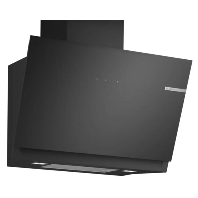 Bosch DWK81AN60B Black glass 80cm, Angled Glass Wall Hood, Smart Hood Automatic, Touch Control, LED 