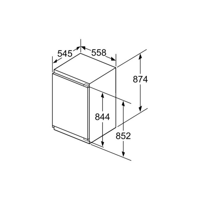 Bosch GIV21AFE0 874H 558W 545D Built In Lowfrost Freezer, Superfreeze, 4 Drawers, Optical And Acoust
