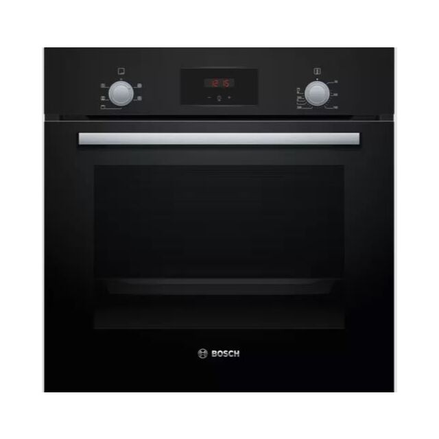 Bosch HHF113BA0B Black 59.4cm Built In Electric Single Oven With 3D Hot Air - Black