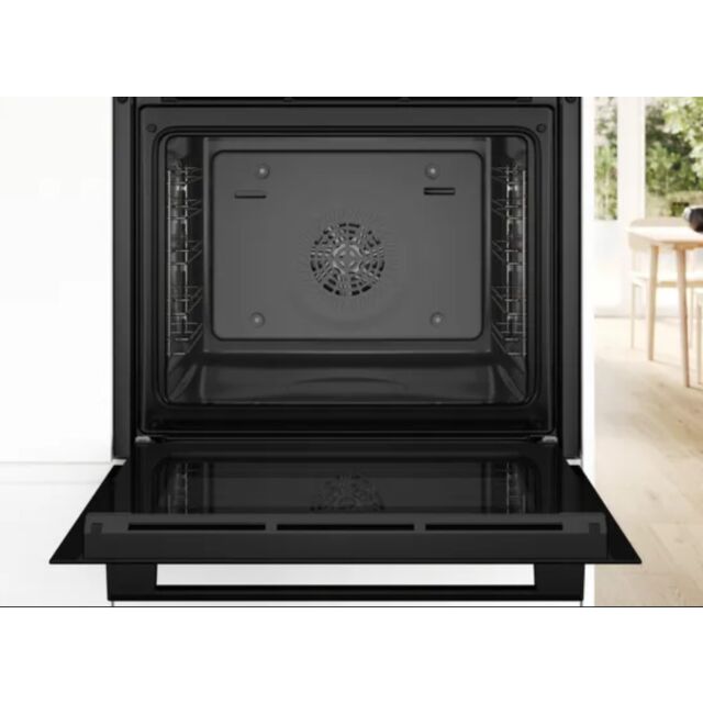 Bosch HQA534BB3B Black 59.4Cm Built In Electric Single Oven With Added Steam Function