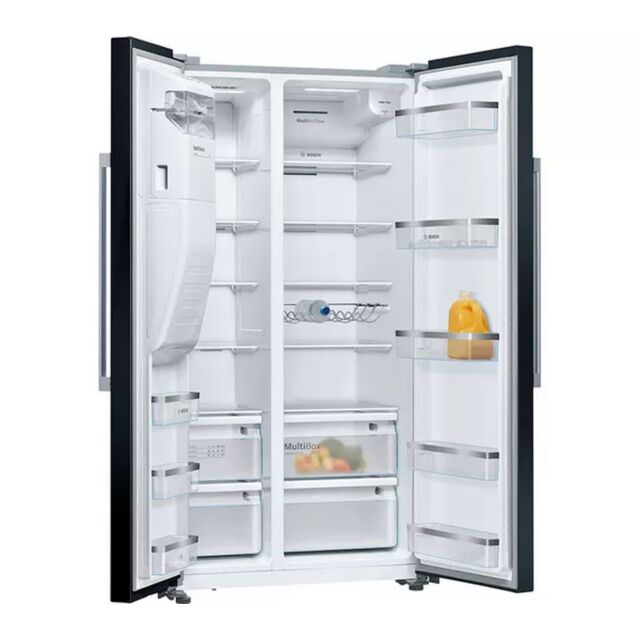 Bosch KAD93ABEP 70/30 Total No Frost, American Fridge-freezer - Black