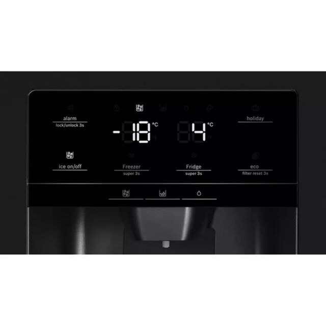 Bosch KAD93ABEP 70/30 Total No Frost, American Fridge-freezer - Black
