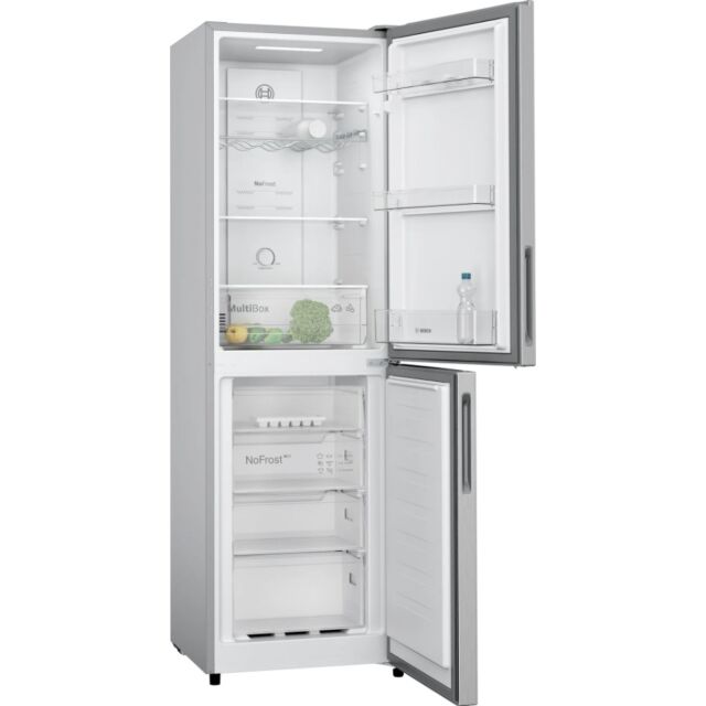 Bosch KGN27NLEAG H182.4 W55cm Frost Free Fridge Freezer - Silver