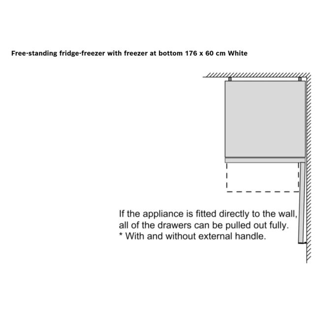 Bosch KGN33NWEBG White 176x60 NoFrost fridge freezer, MultiBox, MultiAirflow, LED light, Easy access