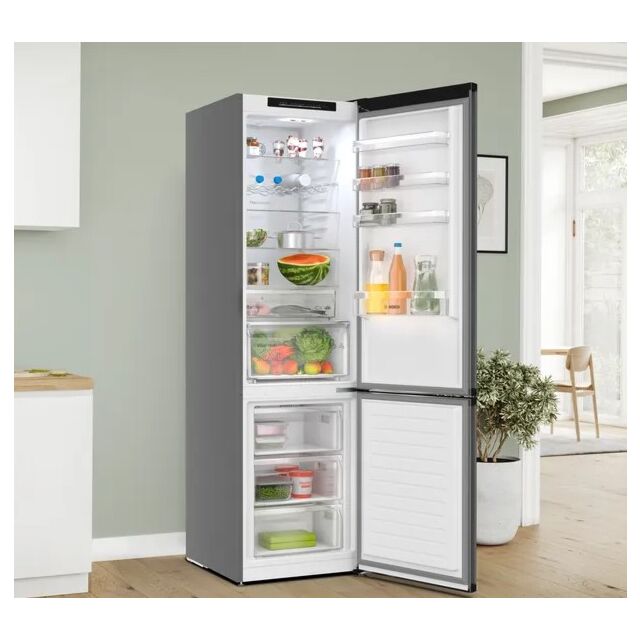 Bosch KGN39OCAFG Cast Iron Look H2030 W600 D665 Nofrost Fridge Freezer, Vitafresh, Chiller Drawer, T