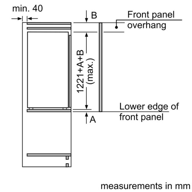 Bosch KIR41NSE0G Integrated 1220H Built-In Larder Fridge 