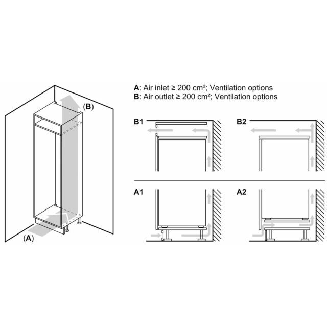 Bosch KIR41NSE0G Integrated 1220H Built-In Larder Fridge 