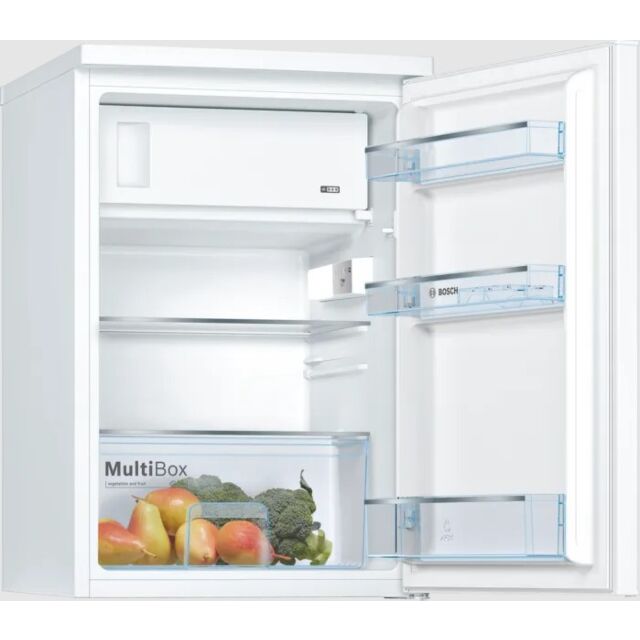 Bosch KTL15NWECG White 85x56 Undercounter Fridge with Icebox, MultiBox, LED light, 2 glass shelves, 