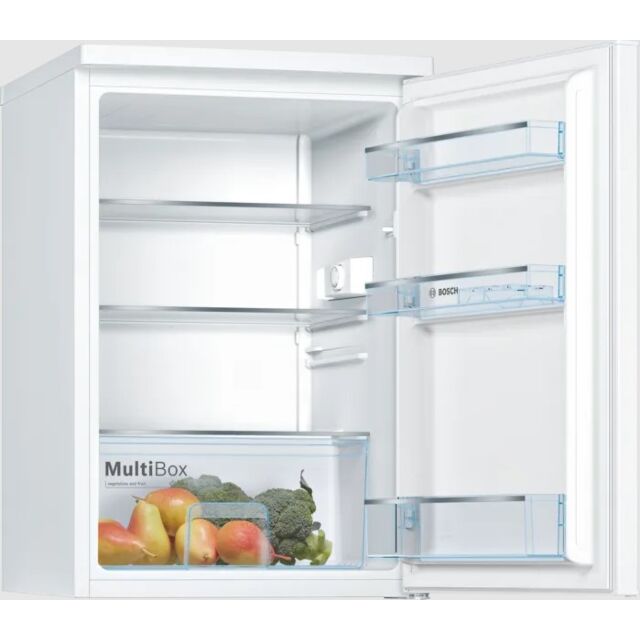 Bosch KTR15NWECG White H850 W560 D580 L134, 4 Compartments Free Standing Undercounter Fridge, Multib