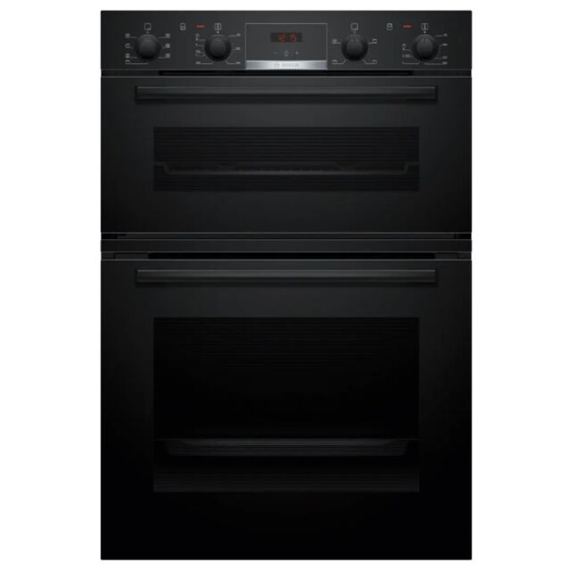 Bosch MBA533BB3B Black Red LED display, Main oven 5 functions,, EcoClean back. 2nd oven 3 functions