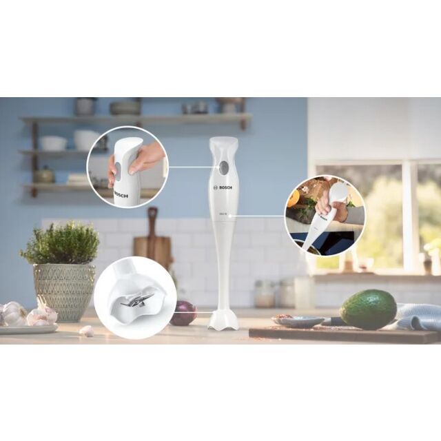 Bosch MSM6B150GB White 300W, heat resistant plastic foot, mixing beaker 