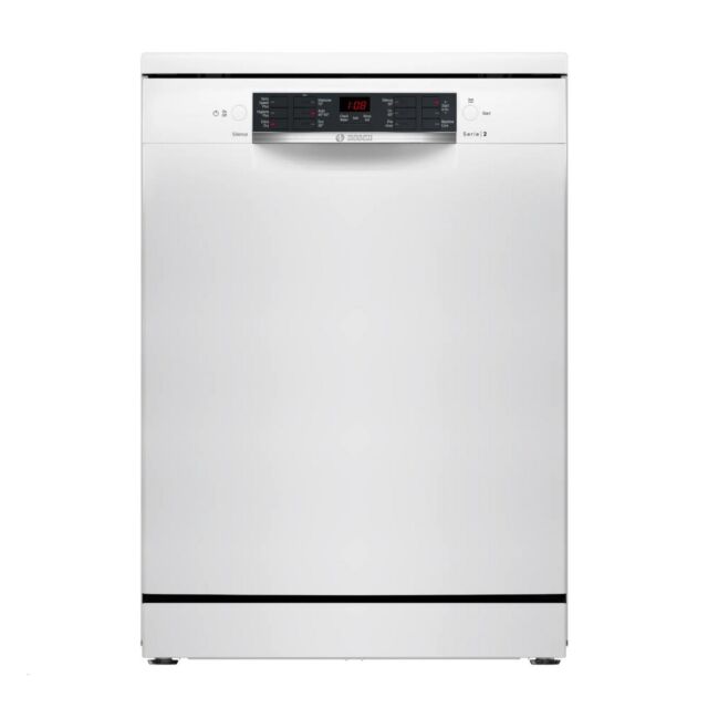 Bosch SMS26AW08G White Freestanding Series 2 60Cm Dishwasher - White 12 Place Settings
