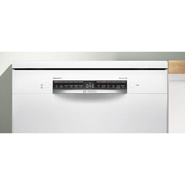 Bosch SMS4EMW06G White WiFi-enabled Dishwasher - White - 14 Place Settings