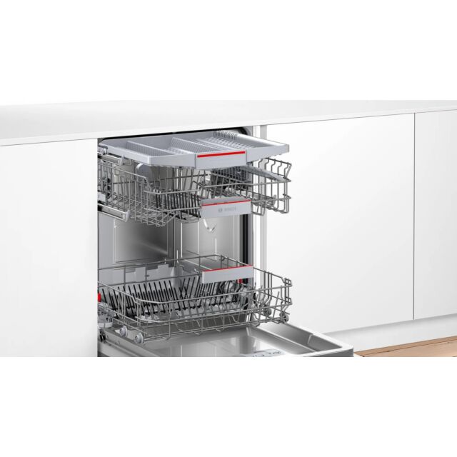 Bosch SMV4HVX00G Built In Dishwasher With Cutlery Tray - Stainless Steel - 14 Place Settings