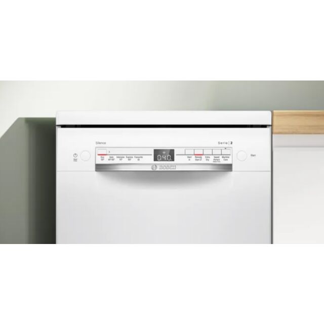 Bosch SPS2IKW01G Slimline Freestanding Dishwasher - White - 9 Place Settings
