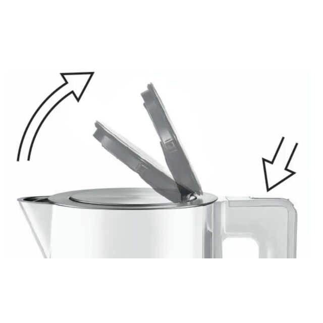 Bosch TWK7201GB Stainless Steel Kettle with variable temperature control and Touch sensor technology