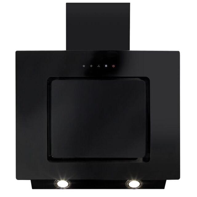 Cda EVA60BL Black 60Cm Angled Chimney Extractor
