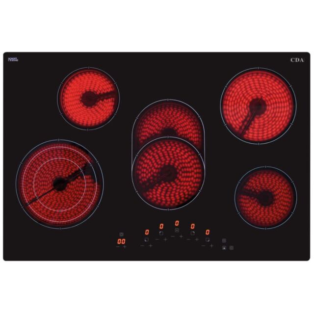 CDA HC7621FR Frameless Built-In Ceramic Hob • 77Cm Wide • 5 Zone
