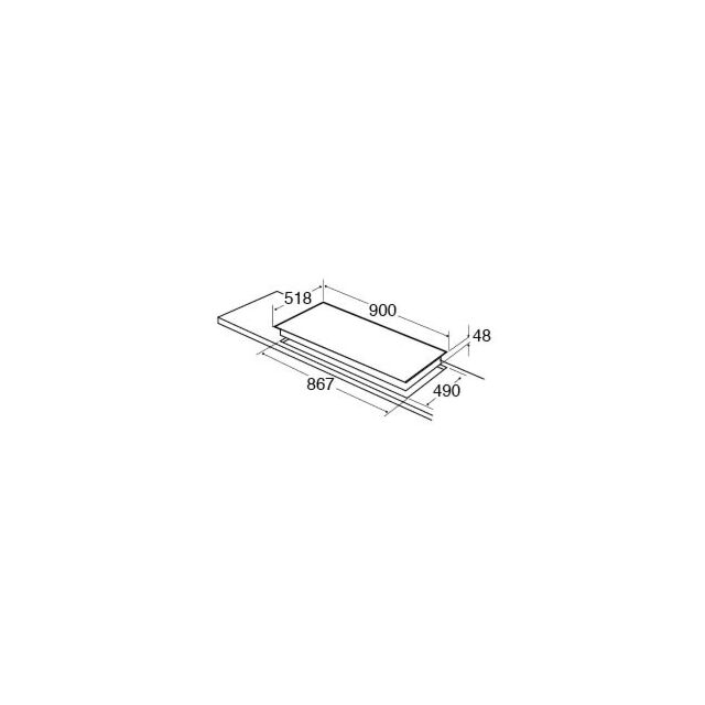 Cda HC9621FR Frameless 5 Zone Ceramic Hob (90Cm )