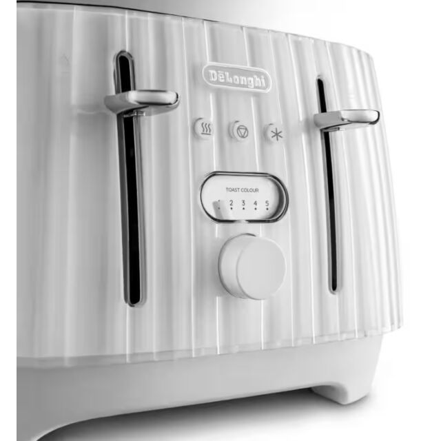 Delonghi CTD4003.W White Ballerina 4 Slice Toaster White