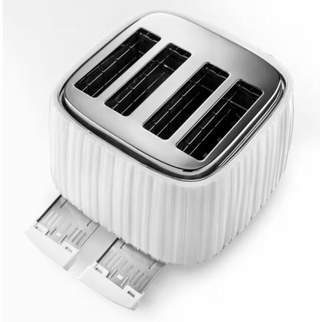 Delonghi CTD4003.W White Ballerina 4 Slice Toaster White