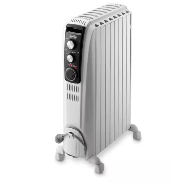 Delonghi TRD40820TWH Dragon 4 Oil filled radiator 2KW with mechanical timer