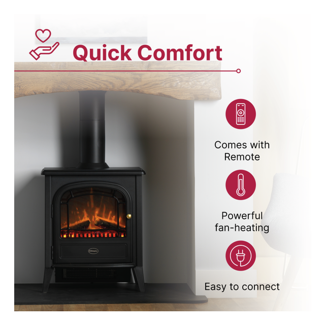 Dimplex CLB20E | CLUB Black Optiflame Electric Stove 