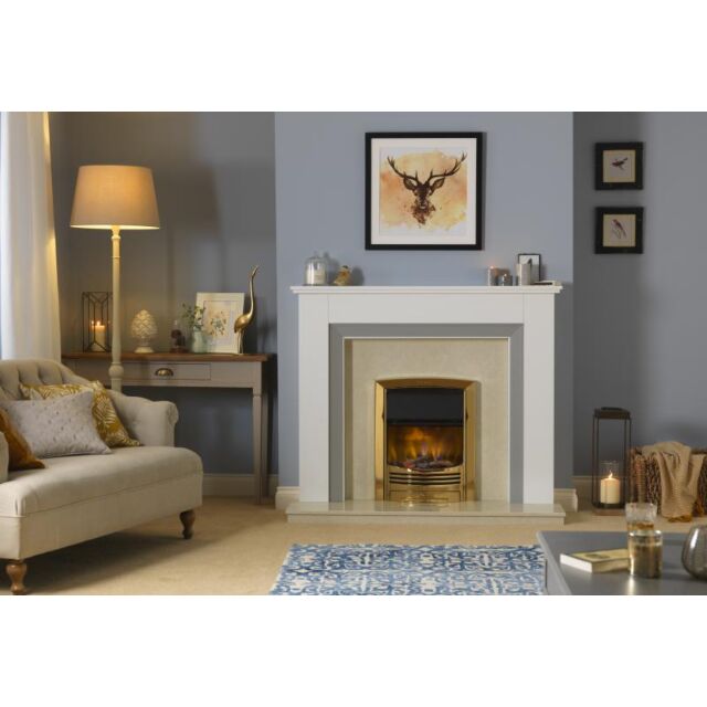 Dimplex GLN20BR Brass Glencoe Optiflame 3D Electric Inset Fire