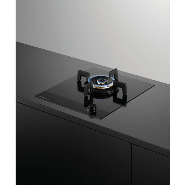Fisher ＆ Paykel CG451DNGGB4 45Cm 1 Burner Gas Hob - Black Glass