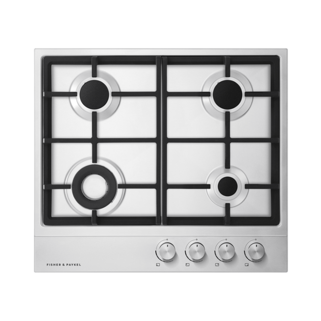 Fisher ＆ Paykel CG604DNGX1 4 Burner 60Cm Gas Hob - Stainless Steel