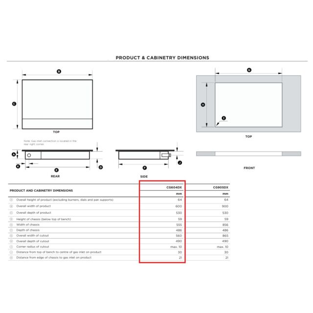 Fisher ＆ Paykel CG604DNGX1 4 Burner 60Cm Gas Hob - Stainless Steel