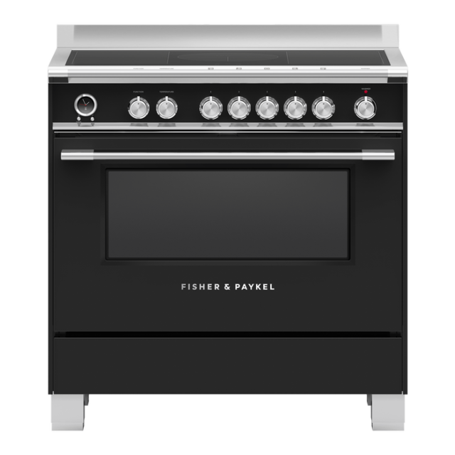 Fisher ＆ Paykel OR90SCI6B1 90Cm 5 Zone Induction Pyrolytic Cooker - Black