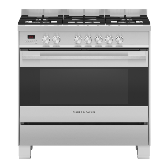 Fisher ＆ Paykel OR90SDG4X1 90Cm Dual Fuel 5 Burner Cooker - Stainless Steel
