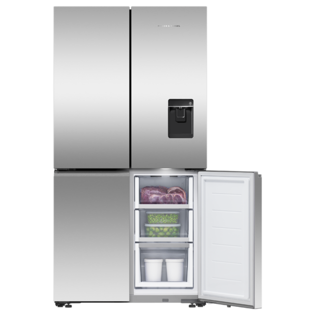 Fisher & Paykel RF605QNUVX1 90.5Cm Quad Door Frost Free Fridge Freezer - Stainless Steel