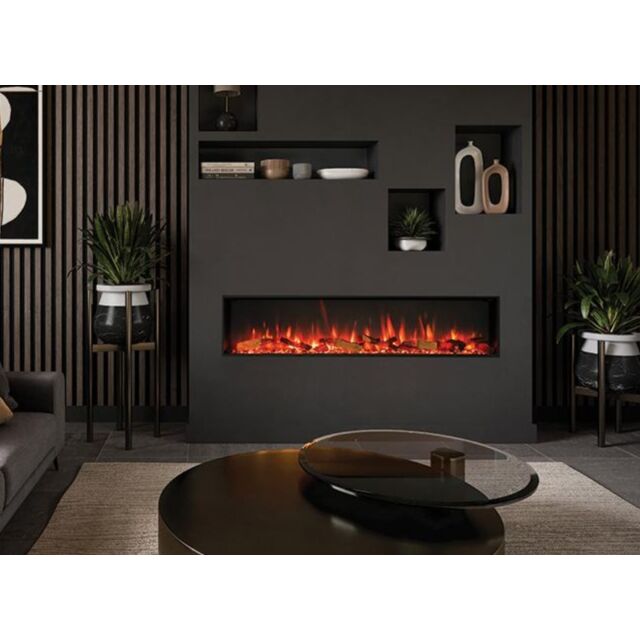 Gazco 223-476 ESTUDIO 165R Frameless Linear Recessed Electric Fireplace
